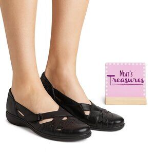 Clarks Bendables Women ASHLAND SPIN Q Slip 65064 Black Leather Loafers Size 11 M